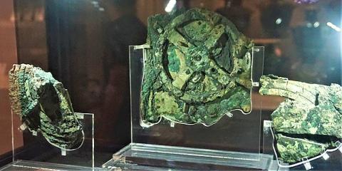 Fragments of the Antikythera mechanism, an ancient greek analog computer that is believed to be used to help teach Greeks about our place in the cosmos.